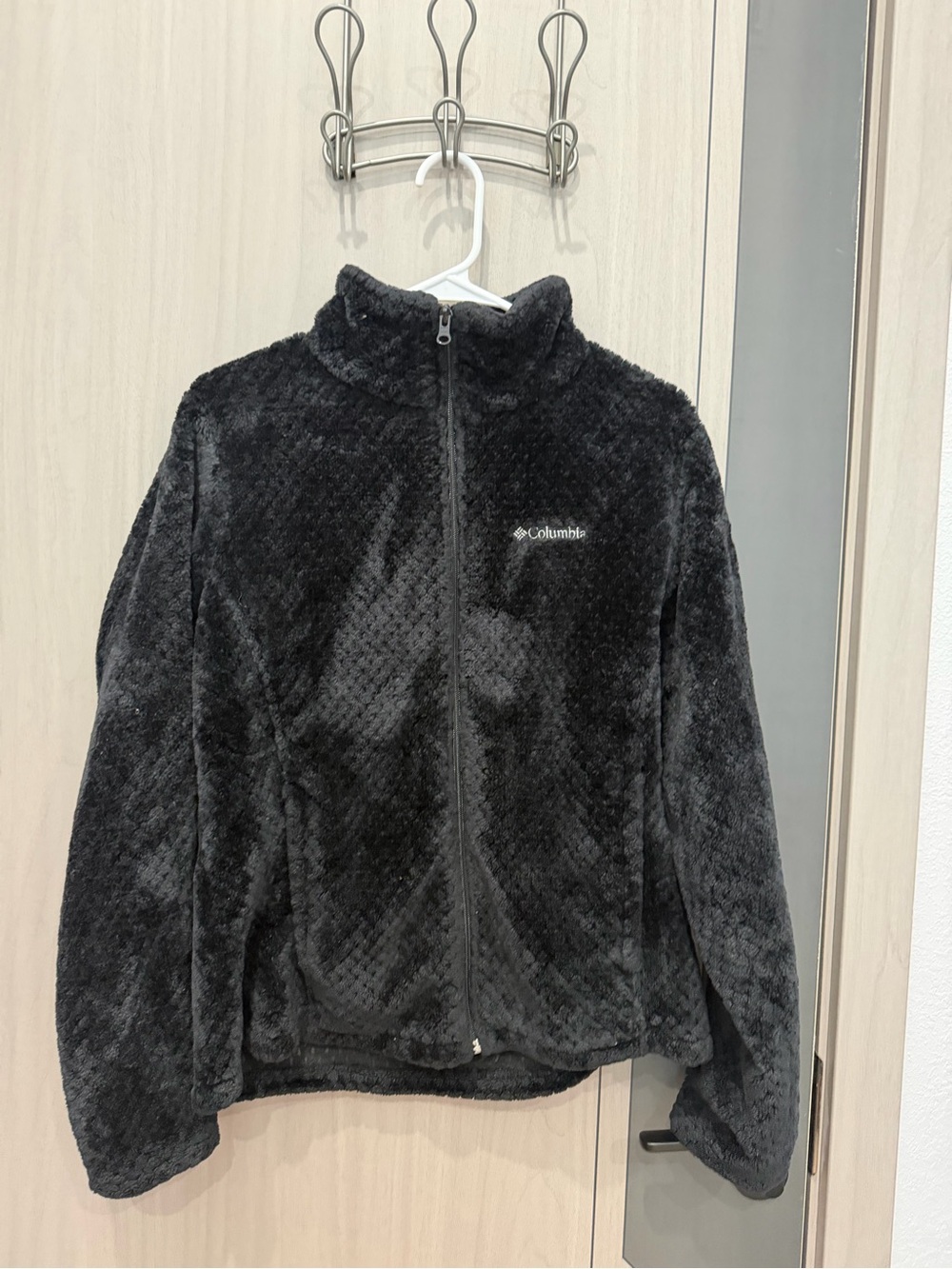 Columbia Black Plush Zip-Up Kids Jacket